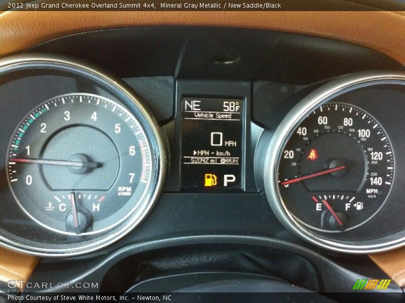Mineral Gray Metallic / New Saddle/Black 2012 Jeep Grand Cherokee Overland Summit 4x4