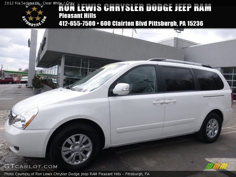 Clear White / Gray 2012 Kia Sedona LX