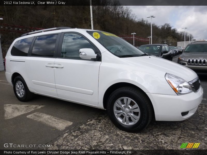 Clear White / Gray 2012 Kia Sedona LX