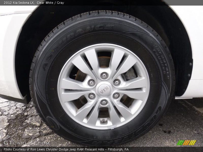 Clear White / Gray 2012 Kia Sedona LX