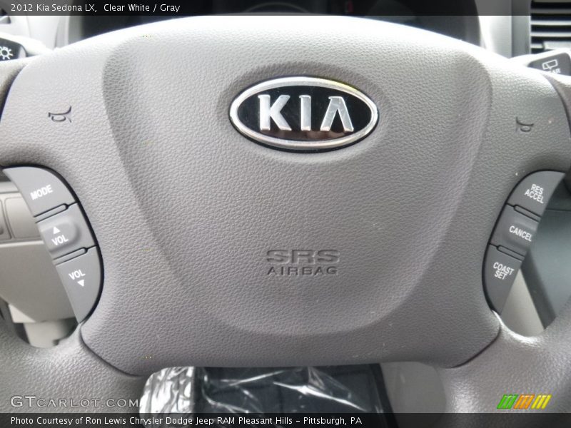 Clear White / Gray 2012 Kia Sedona LX