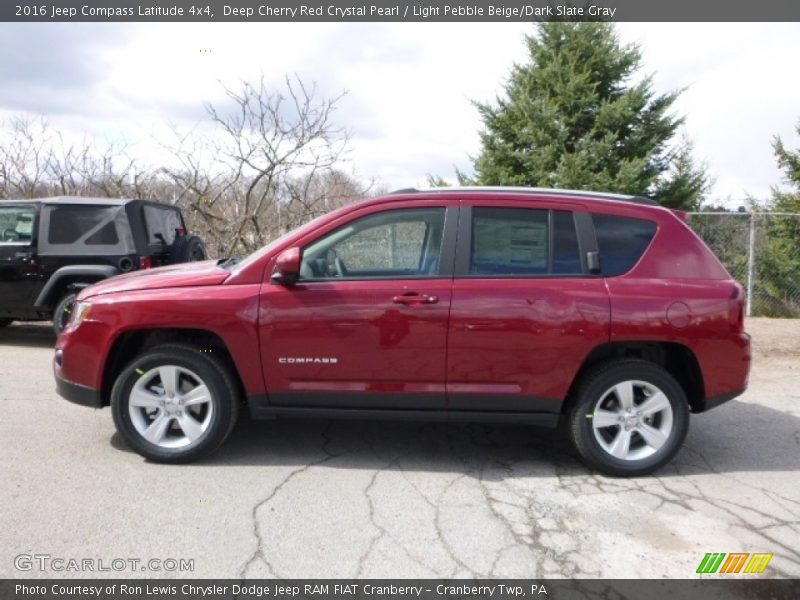 Deep Cherry Red Crystal Pearl / Light Pebble Beige/Dark Slate Gray 2016 Jeep Compass Latitude 4x4