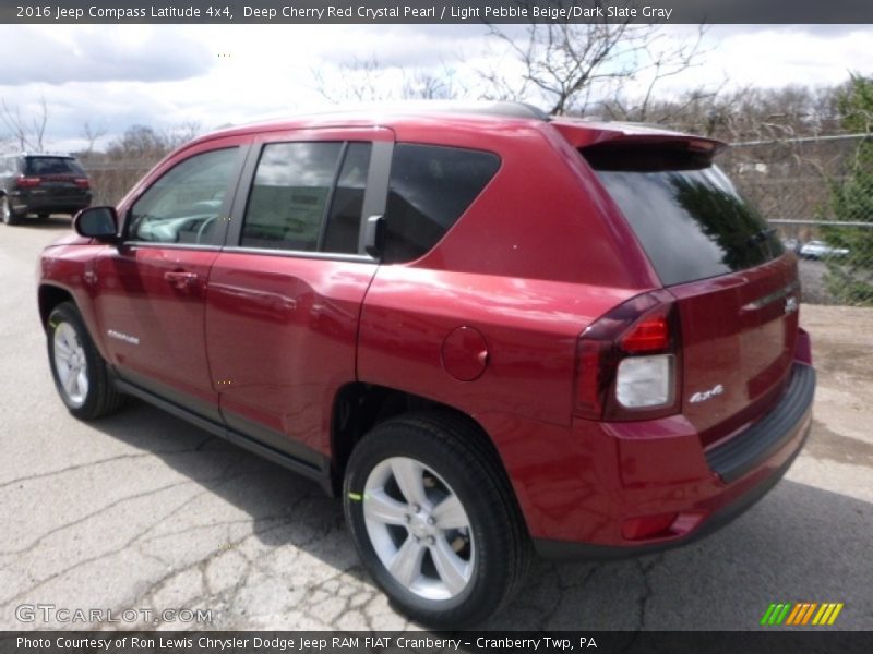 Deep Cherry Red Crystal Pearl / Light Pebble Beige/Dark Slate Gray 2016 Jeep Compass Latitude 4x4