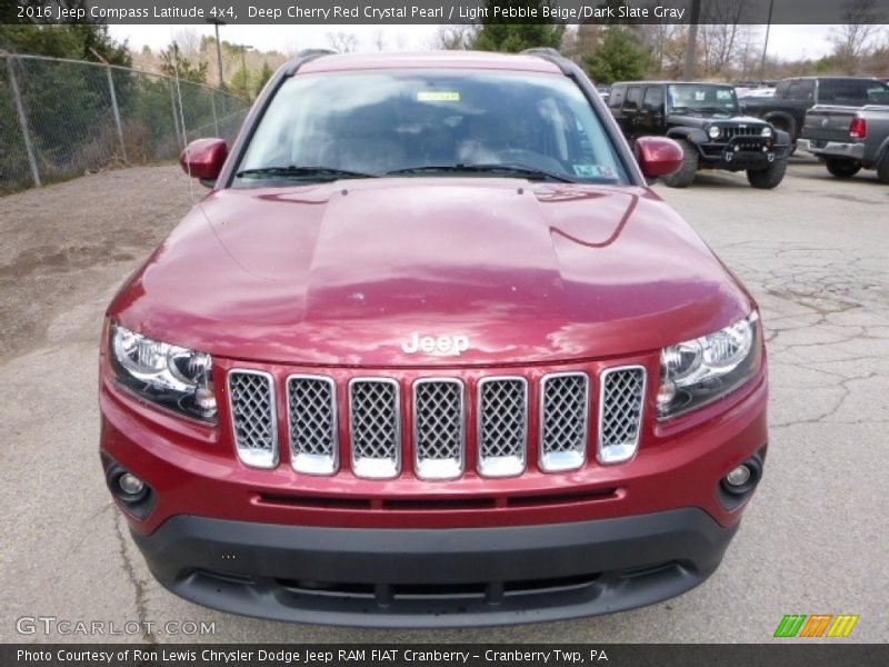 Deep Cherry Red Crystal Pearl / Light Pebble Beige/Dark Slate Gray 2016 Jeep Compass Latitude 4x4