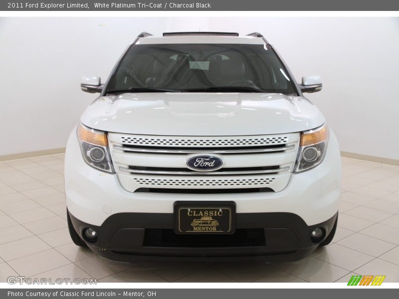 White Platinum Tri-Coat / Charcoal Black 2011 Ford Explorer Limited
