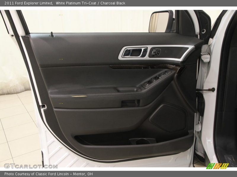 White Platinum Tri-Coat / Charcoal Black 2011 Ford Explorer Limited