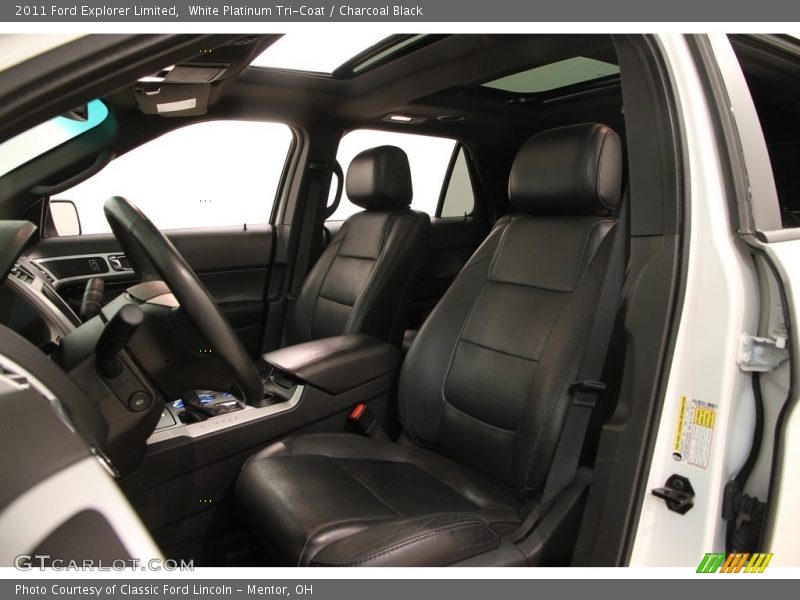 White Platinum Tri-Coat / Charcoal Black 2011 Ford Explorer Limited