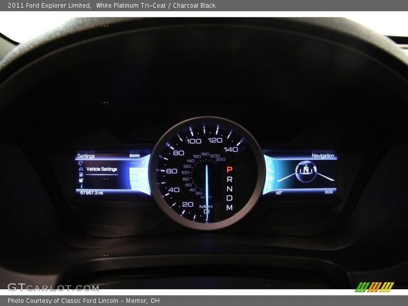 White Platinum Tri-Coat / Charcoal Black 2011 Ford Explorer Limited