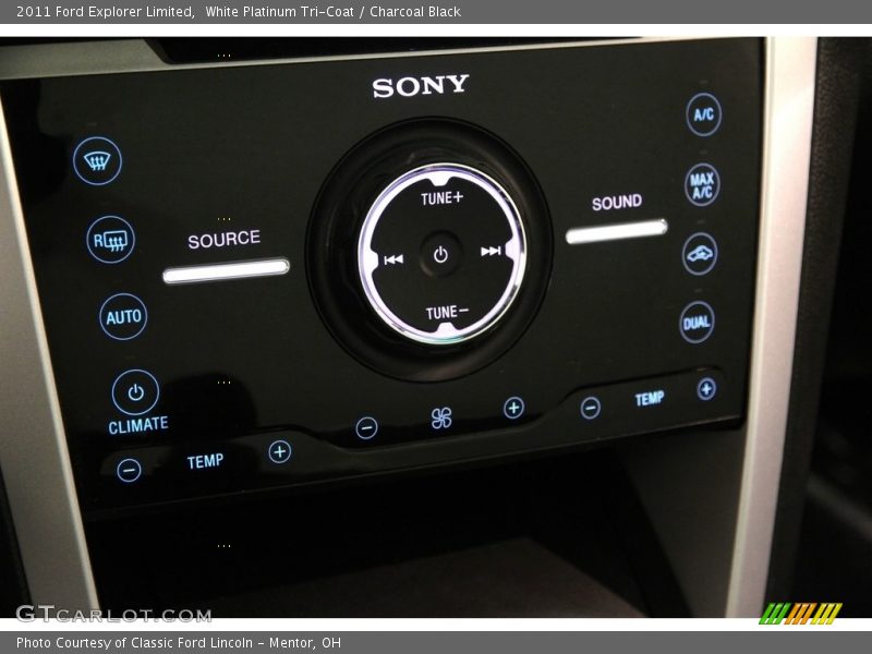 White Platinum Tri-Coat / Charcoal Black 2011 Ford Explorer Limited