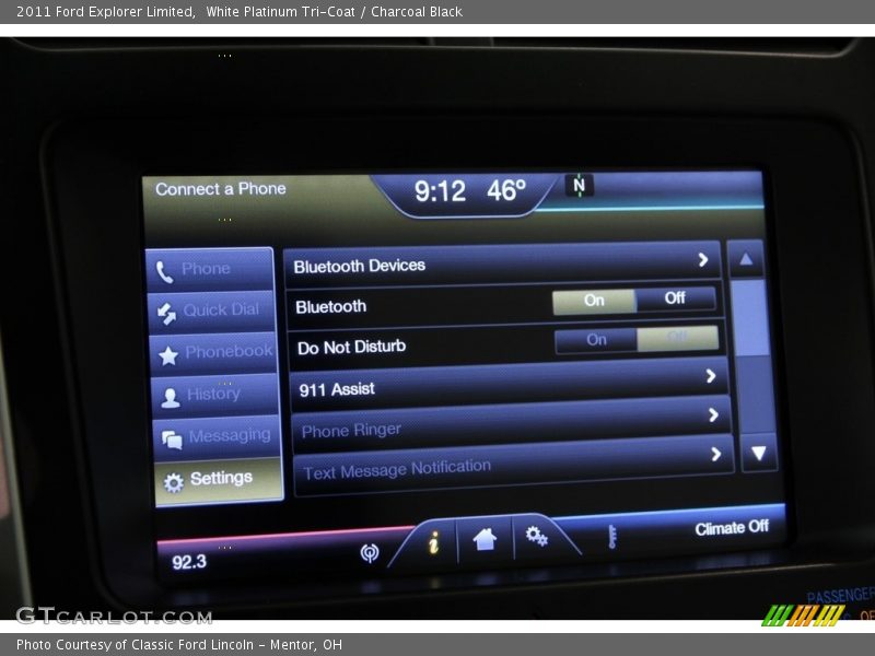 White Platinum Tri-Coat / Charcoal Black 2011 Ford Explorer Limited