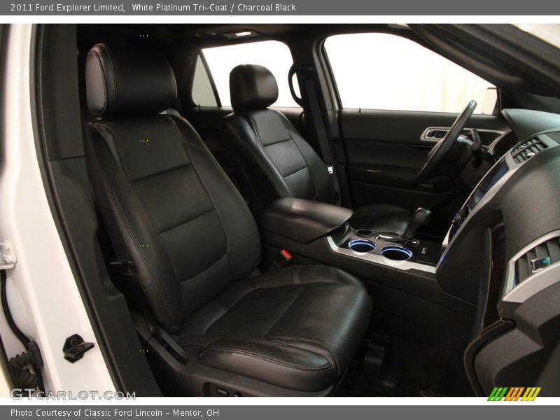 White Platinum Tri-Coat / Charcoal Black 2011 Ford Explorer Limited