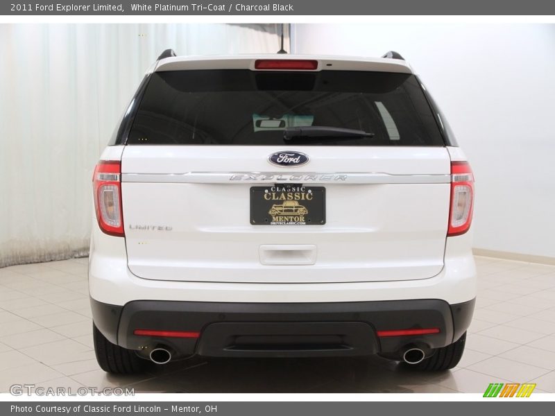 White Platinum Tri-Coat / Charcoal Black 2011 Ford Explorer Limited