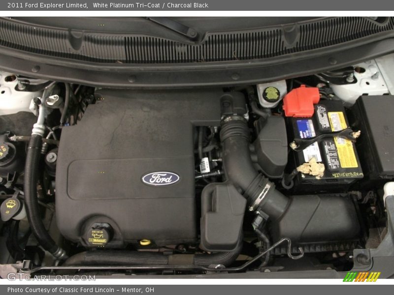 White Platinum Tri-Coat / Charcoal Black 2011 Ford Explorer Limited