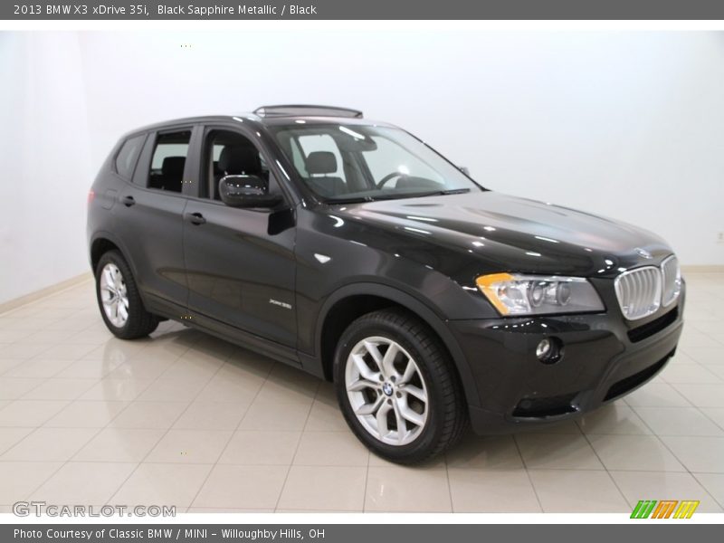 Black Sapphire Metallic / Black 2013 BMW X3 xDrive 35i