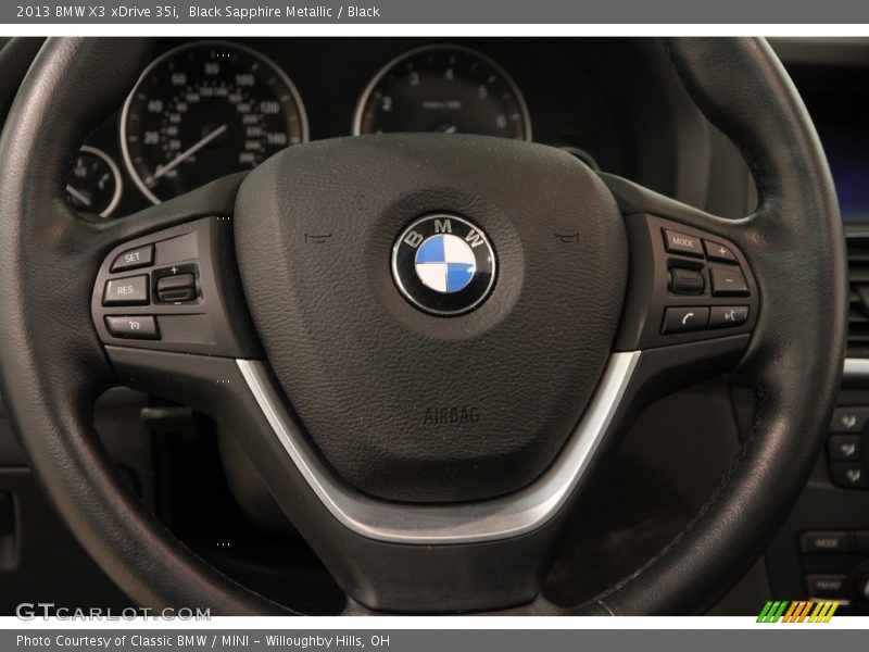 Black Sapphire Metallic / Black 2013 BMW X3 xDrive 35i