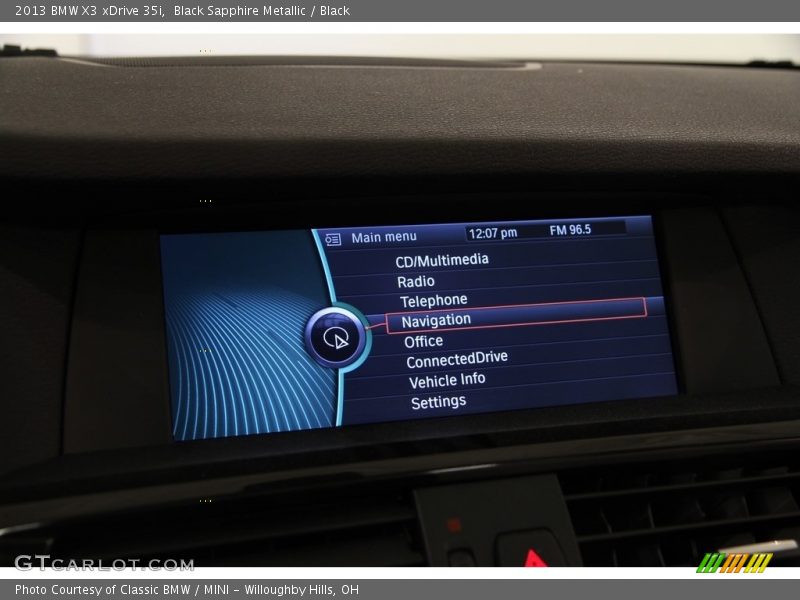 Black Sapphire Metallic / Black 2013 BMW X3 xDrive 35i