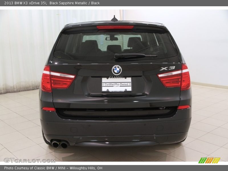 Black Sapphire Metallic / Black 2013 BMW X3 xDrive 35i