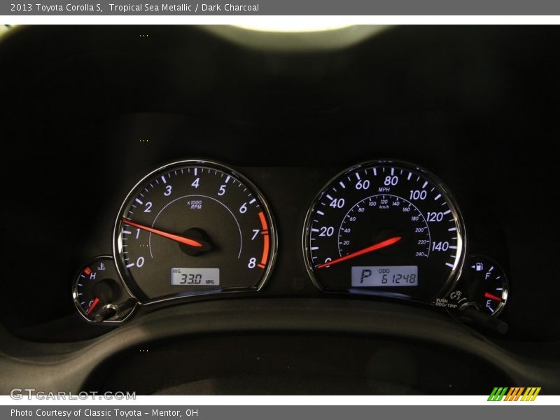 Tropical Sea Metallic / Dark Charcoal 2013 Toyota Corolla S