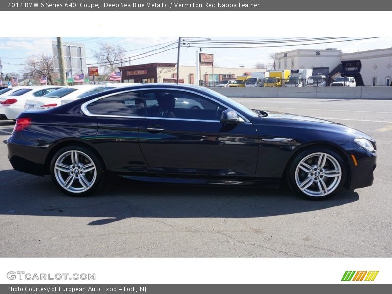 Deep Sea Blue Metallic / Vermillion Red Nappa Leather 2012 BMW 6 Series 640i Coupe