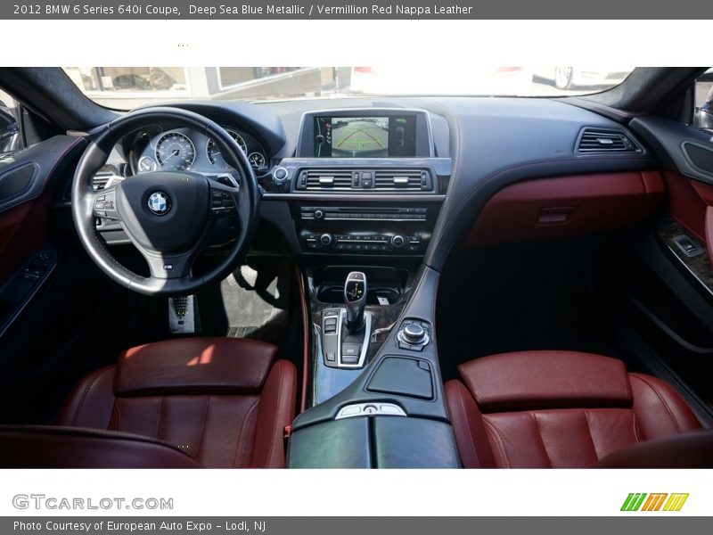 Deep Sea Blue Metallic / Vermillion Red Nappa Leather 2012 BMW 6 Series 640i Coupe
