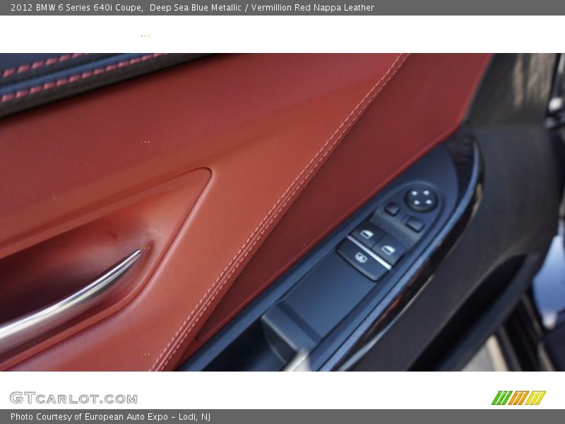 Deep Sea Blue Metallic / Vermillion Red Nappa Leather 2012 BMW 6 Series 640i Coupe