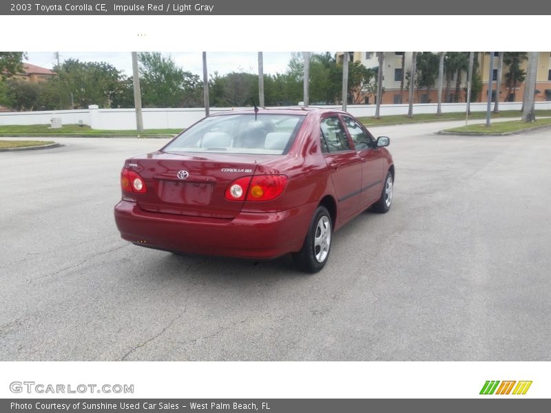 Impulse Red / Light Gray 2003 Toyota Corolla CE