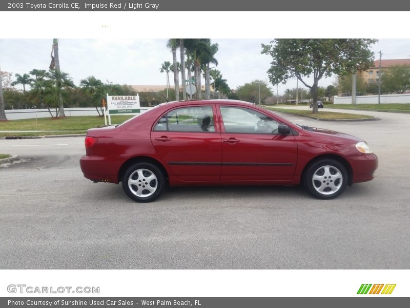 Impulse Red / Light Gray 2003 Toyota Corolla CE