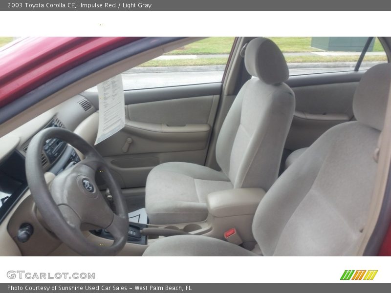 Impulse Red / Light Gray 2003 Toyota Corolla CE