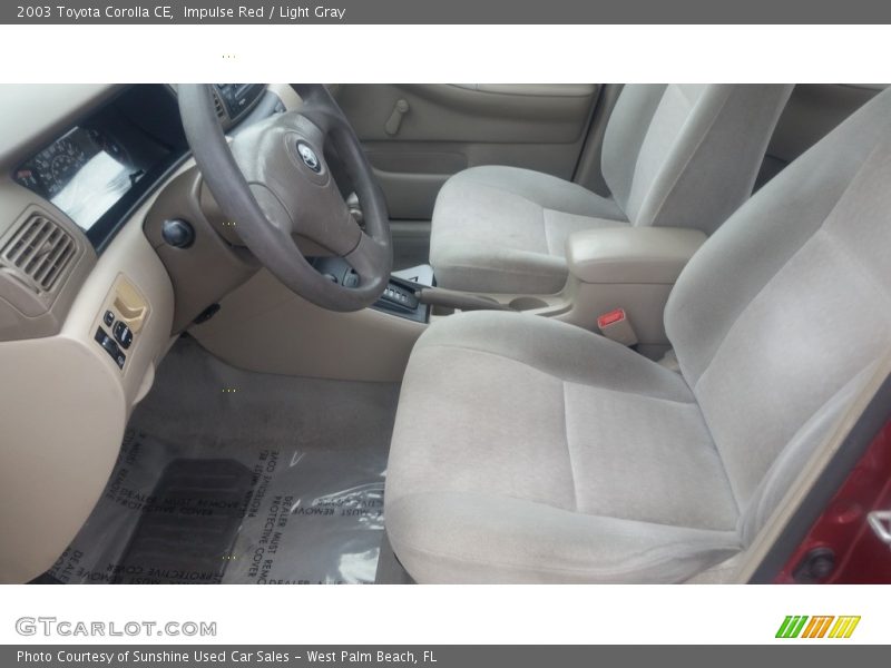 Impulse Red / Light Gray 2003 Toyota Corolla CE