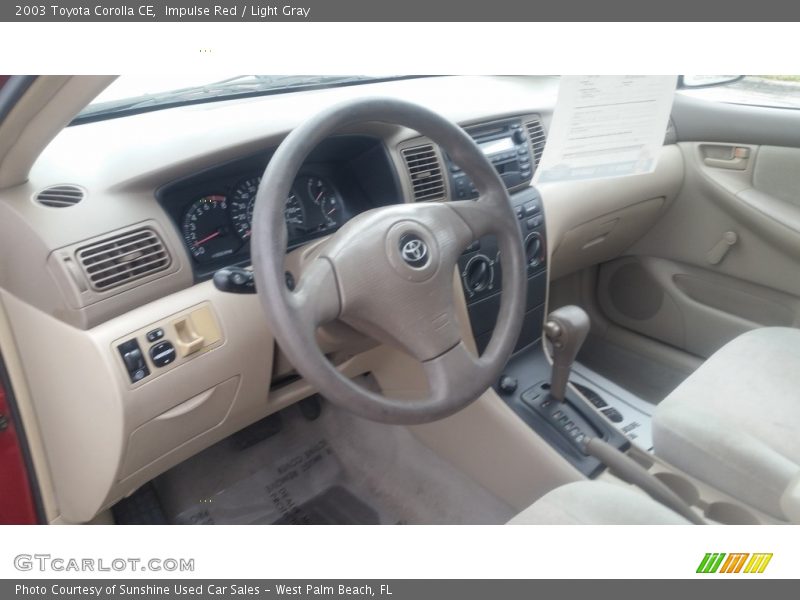 Impulse Red / Light Gray 2003 Toyota Corolla CE