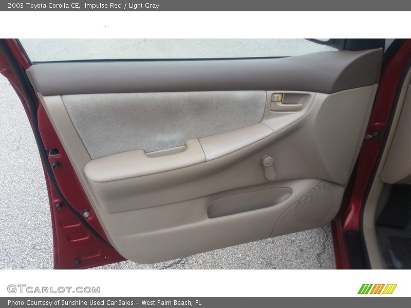Impulse Red / Light Gray 2003 Toyota Corolla CE