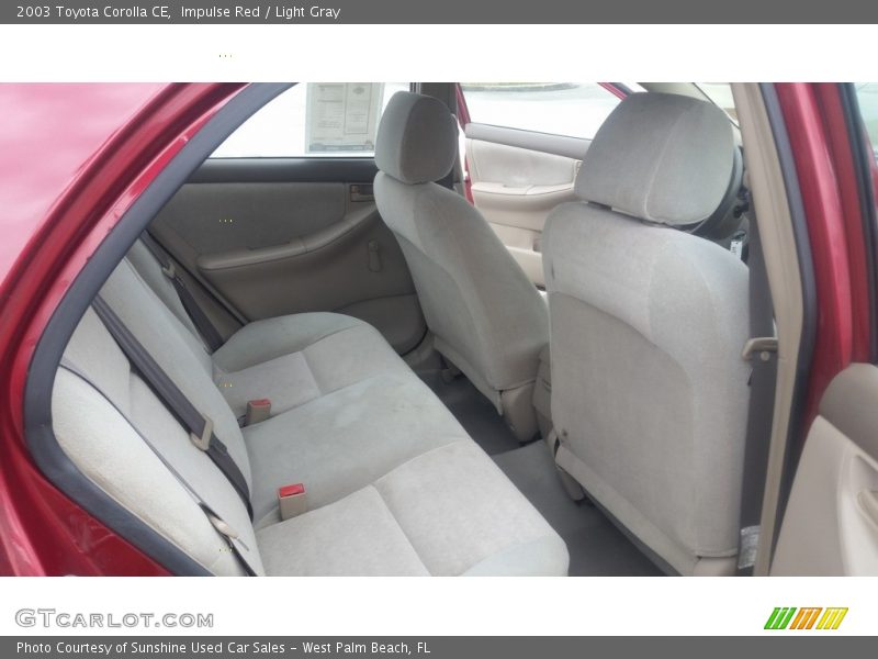 Impulse Red / Light Gray 2003 Toyota Corolla CE