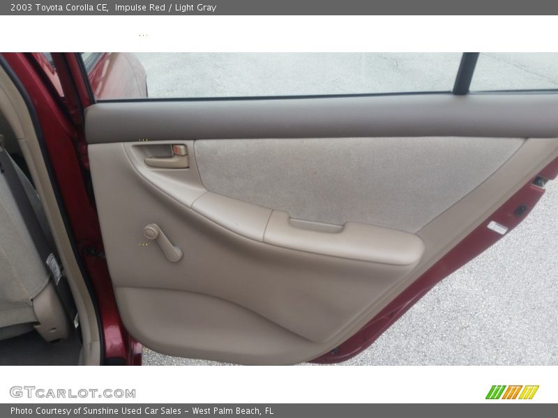 Impulse Red / Light Gray 2003 Toyota Corolla CE