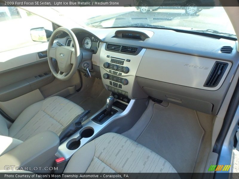 Light Ice Blue Metallic / Medium Stone 2009 Ford Focus SE Sedan