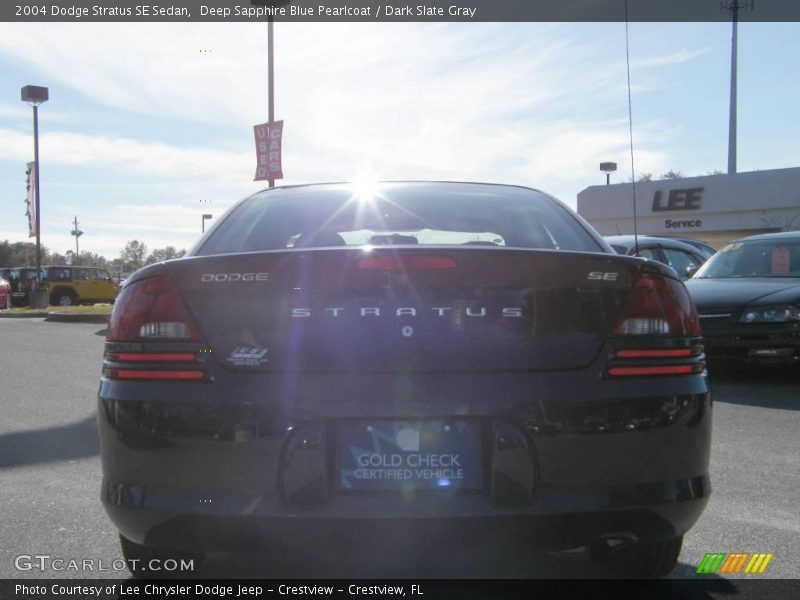 Deep Sapphire Blue Pearlcoat / Dark Slate Gray 2004 Dodge Stratus SE Sedan