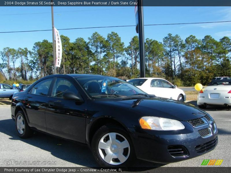 Deep Sapphire Blue Pearlcoat / Dark Slate Gray 2004 Dodge Stratus SE Sedan