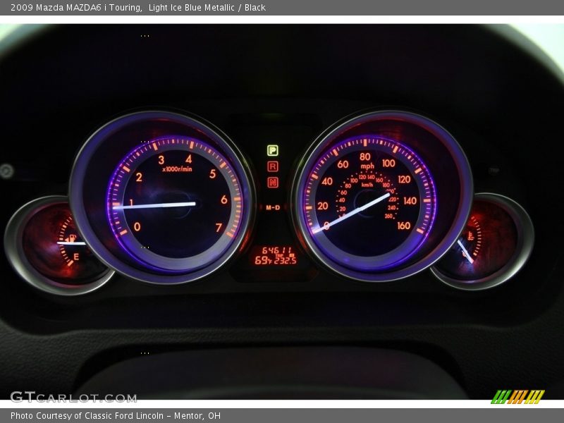 Light Ice Blue Metallic / Black 2009 Mazda MAZDA6 i Touring