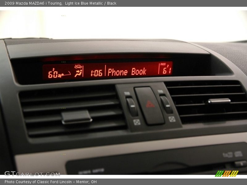 Light Ice Blue Metallic / Black 2009 Mazda MAZDA6 i Touring