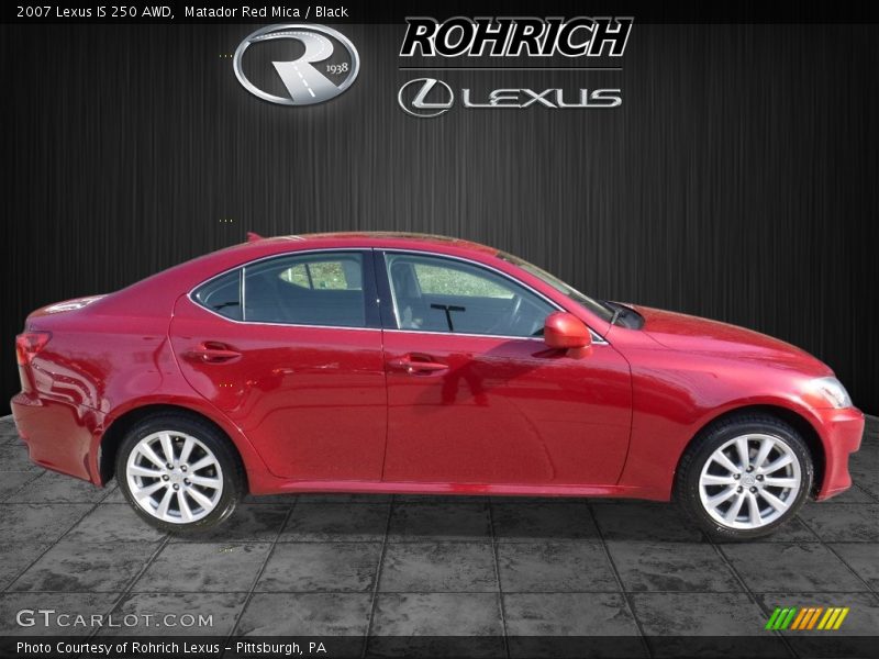 Matador Red Mica / Black 2007 Lexus IS 250 AWD