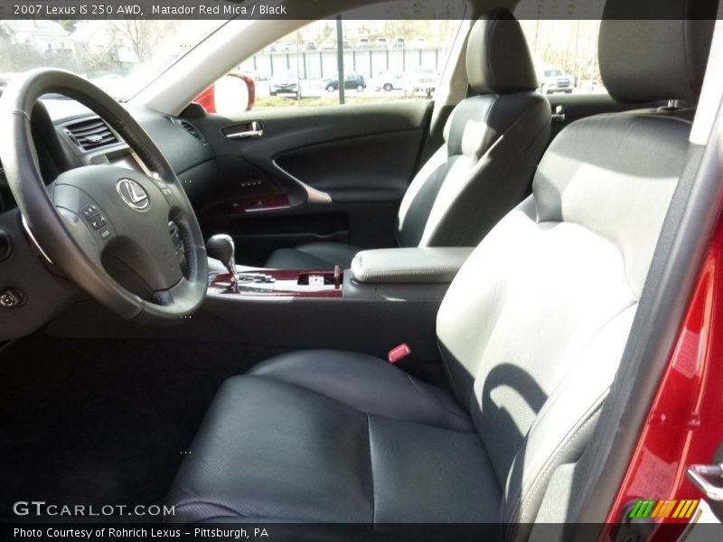 Matador Red Mica / Black 2007 Lexus IS 250 AWD