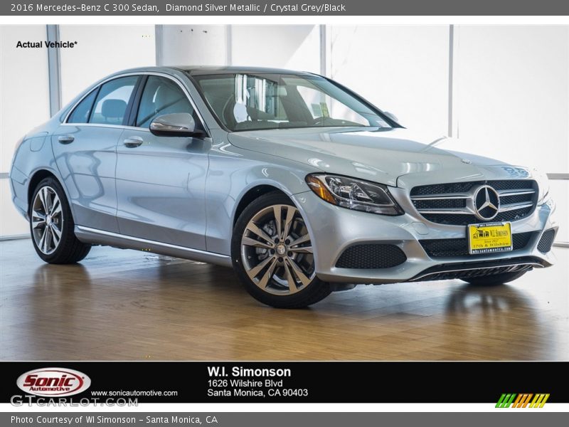 Diamond Silver Metallic / Crystal Grey/Black 2016 Mercedes-Benz C 300 Sedan
