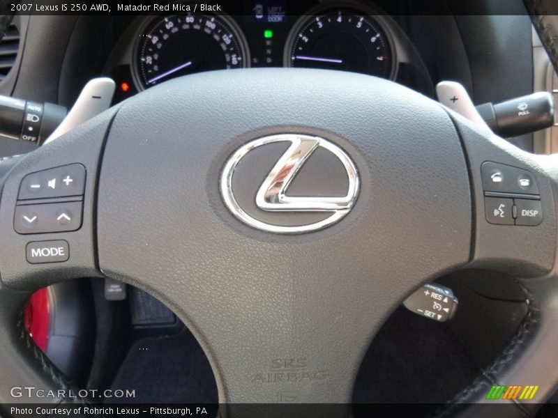 Matador Red Mica / Black 2007 Lexus IS 250 AWD