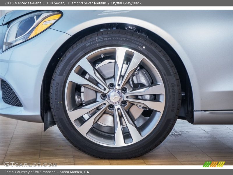 Diamond Silver Metallic / Crystal Grey/Black 2016 Mercedes-Benz C 300 Sedan