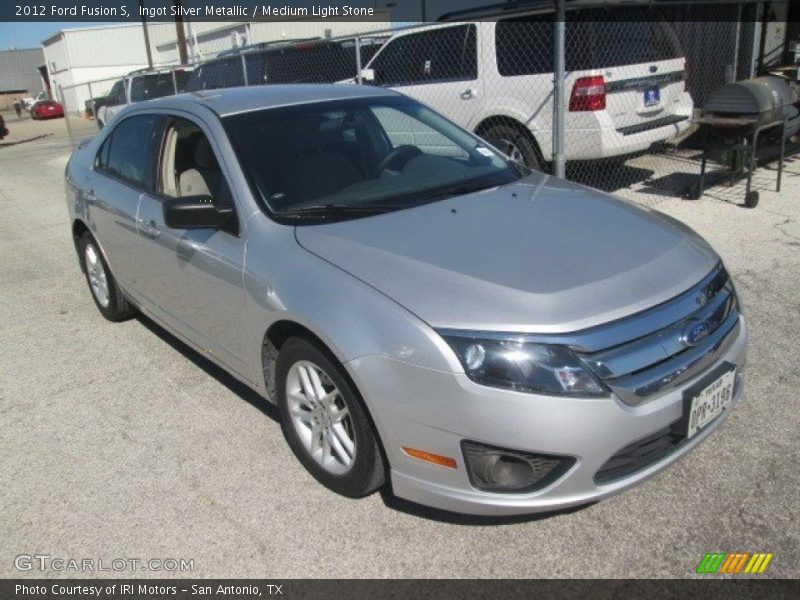Ingot Silver Metallic / Medium Light Stone 2012 Ford Fusion S