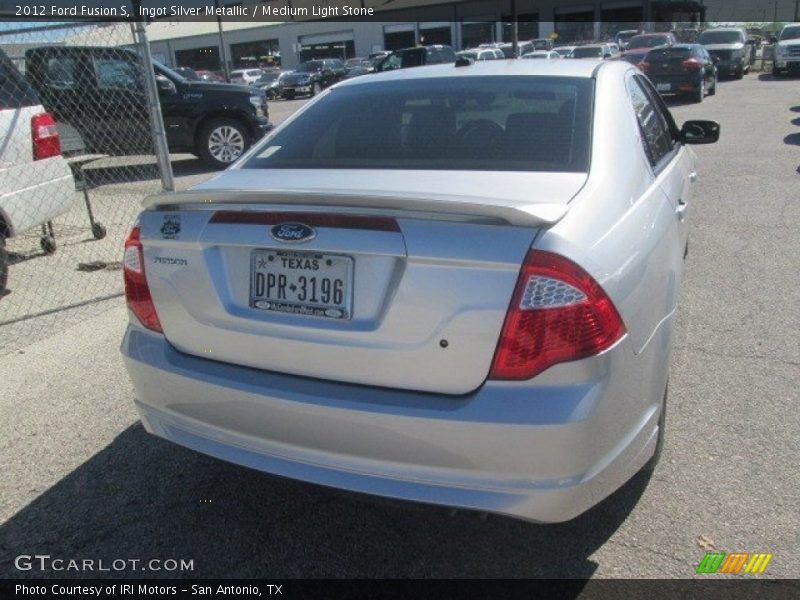 Ingot Silver Metallic / Medium Light Stone 2012 Ford Fusion S