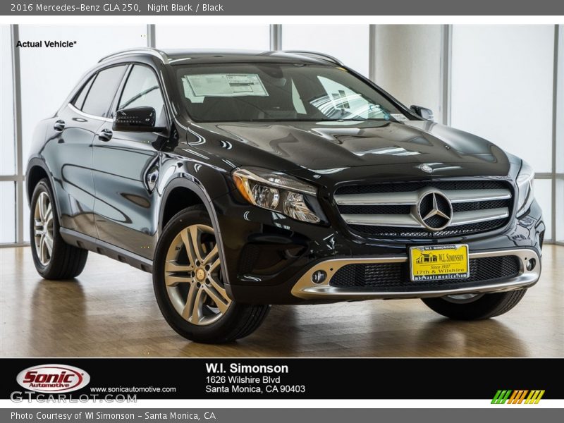 Night Black / Black 2016 Mercedes-Benz GLA 250