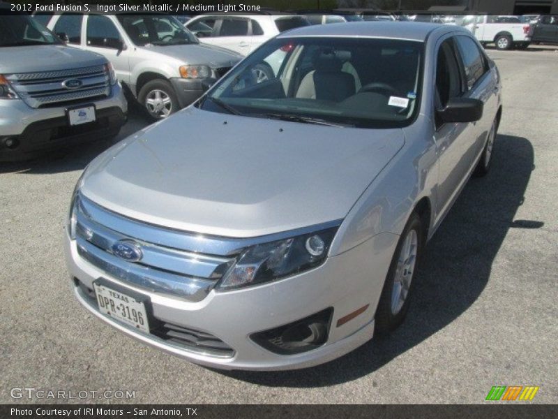 Ingot Silver Metallic / Medium Light Stone 2012 Ford Fusion S