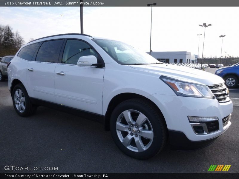 Summit White / Ebony 2016 Chevrolet Traverse LT AWD
