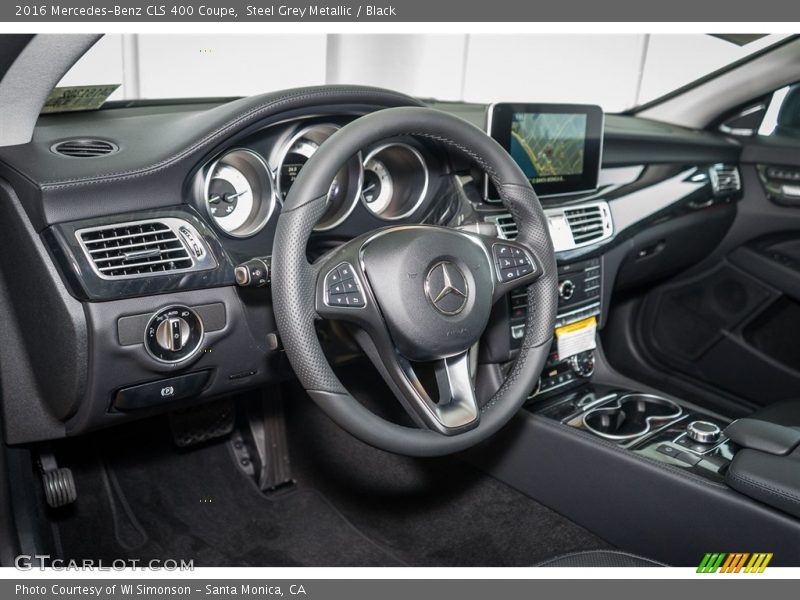 Steel Grey Metallic / Black 2016 Mercedes-Benz CLS 400 Coupe