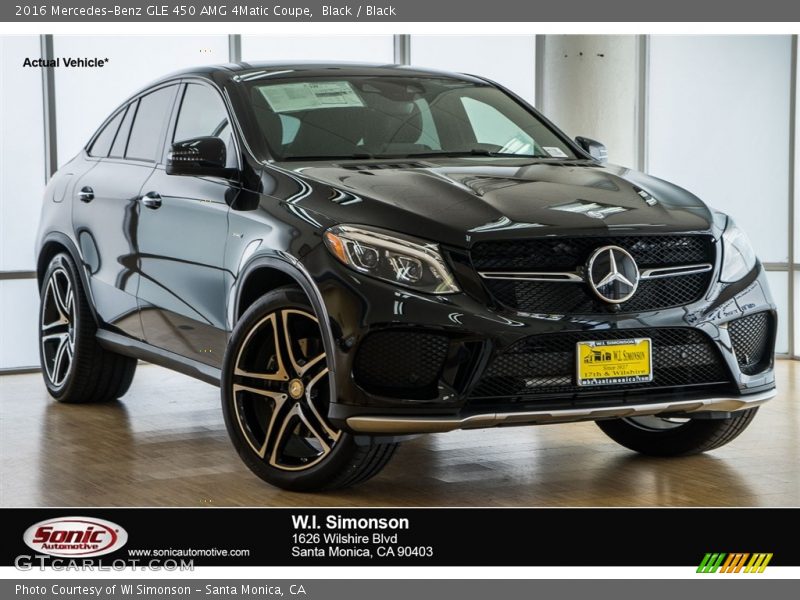 Black / Black 2016 Mercedes-Benz GLE 450 AMG 4Matic Coupe